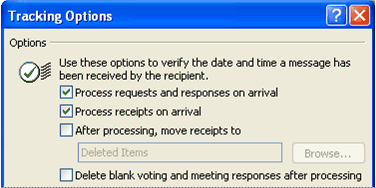 Receipt processing options