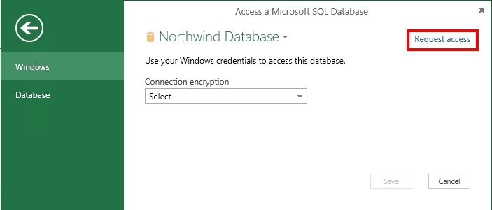 Request access to a data source