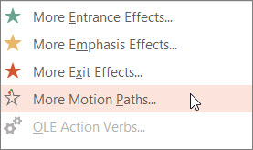 Add a motion path animation effect - Microsoft Support