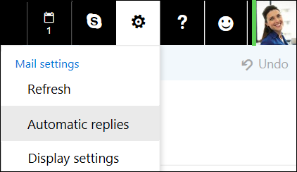 Outlook on the web automatic replies