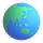 Teams Earth globe Asia and Australia emoji