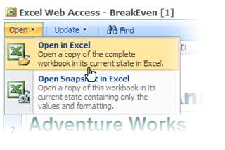 Open in Excel