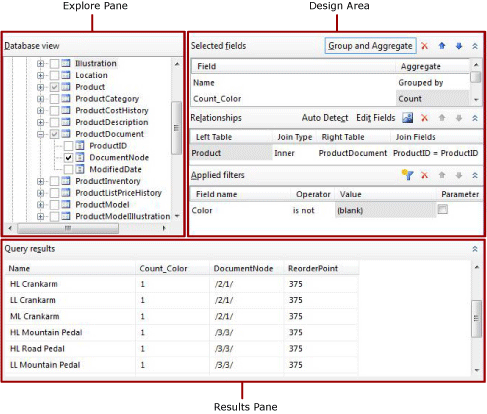 Relational Query designer