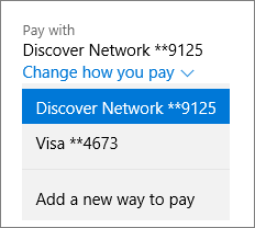 Account Microsoft Service Bill Pay