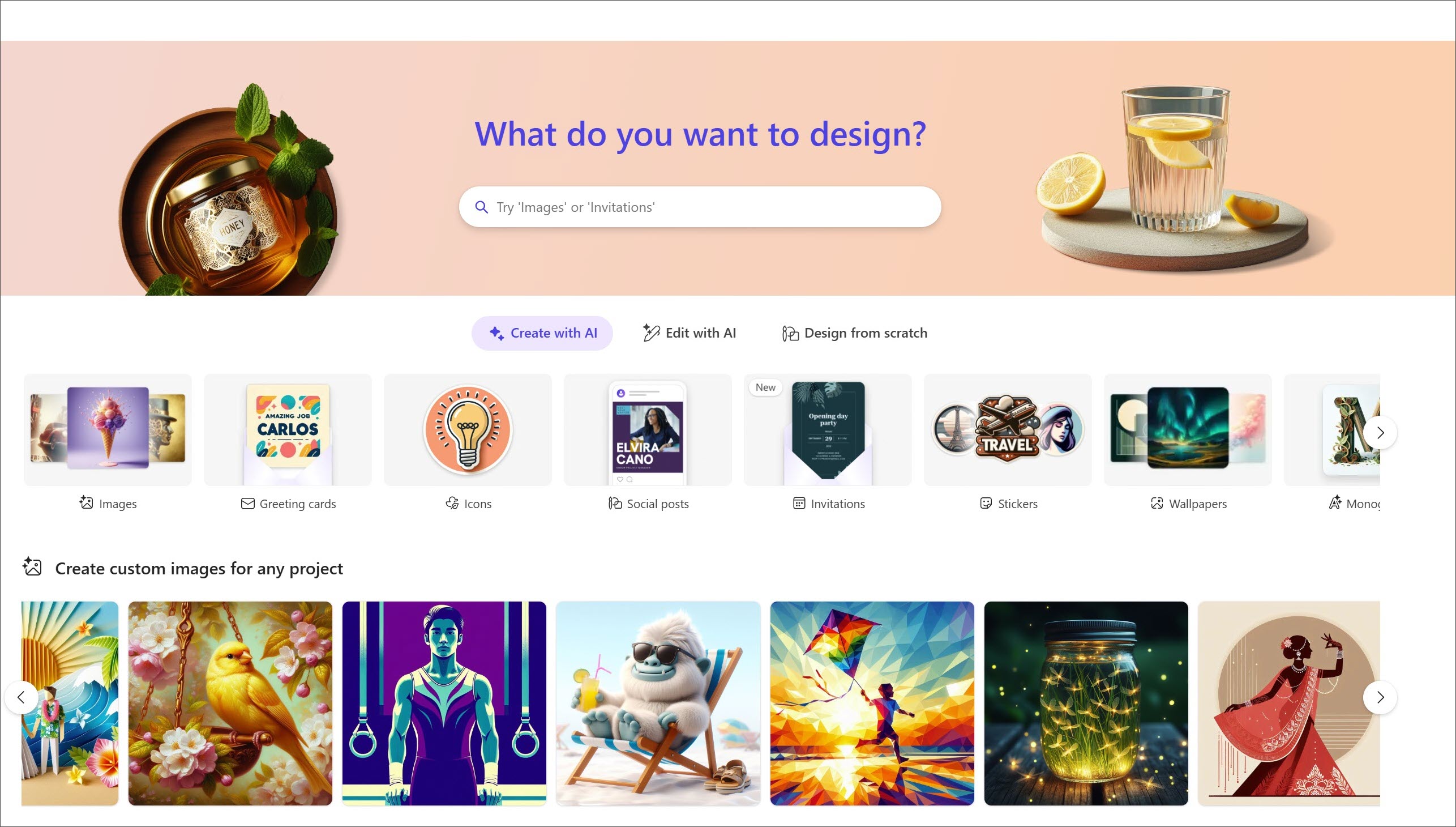 Screenshot of Start Designer.