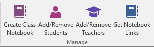 Manage group of Class Notebook tab.