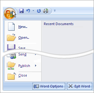 Word Office Button