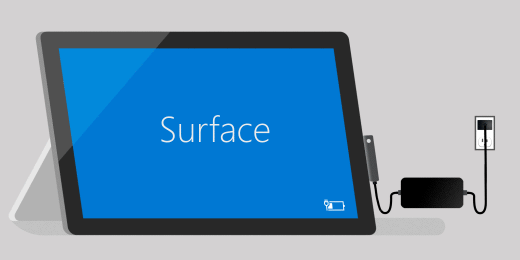 Connecting your Surface to power