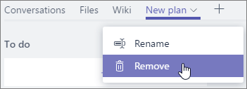 Screenshot of tab drop-down menu choosing Remove