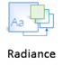 The Radiance theme is not supported in Visio for the web.