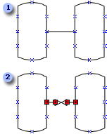 Pipeline between two vessels with valve added