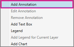 Add Annotation command on the shortcut menu