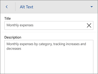 Alt Text command on the Table tab