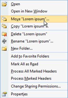 Folder move command