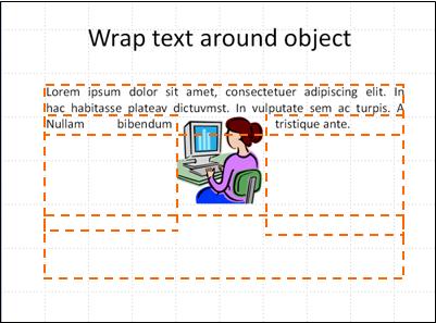 powerpoint wrap text box around image