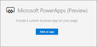 Use the PowerApps web part - SharePoint