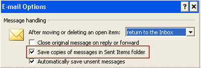 Message handling options