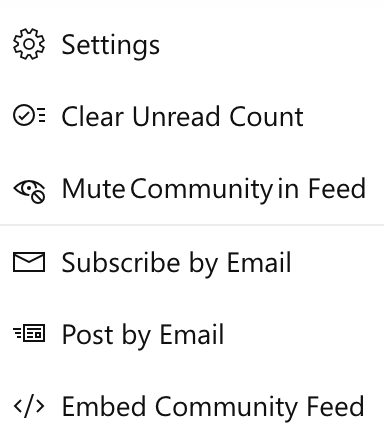 Screenshot showing end-user muting community in new Yammer