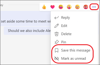 Mark as save or unread