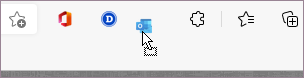 Drag the Outlook extension icon