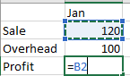 Screenshot of  an Excel Formula