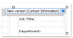 Message indicating that a newer version of the template part is available