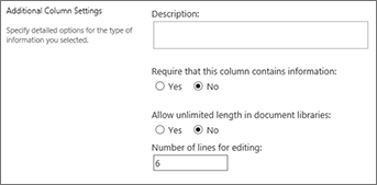 Multiline column text for document libraries