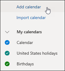 A screenshot showing other people's calendars