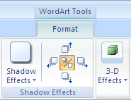 Shadow Effects group and 3-D Effects group images