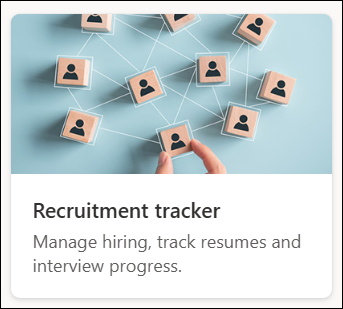 screenshot of List template recruitment tracker