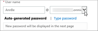 Select a domain from the drop down box.