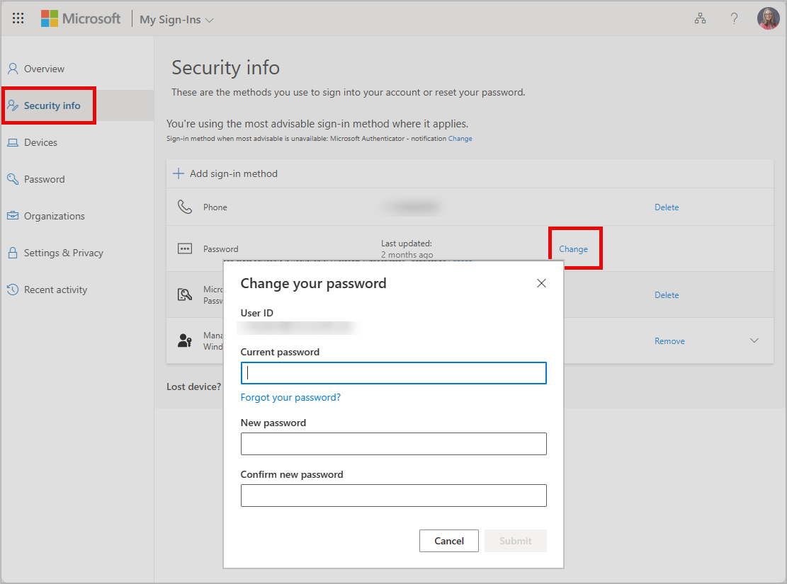 Learning Edge Change Password Login Pages Info