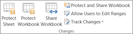 Protect worksheet options