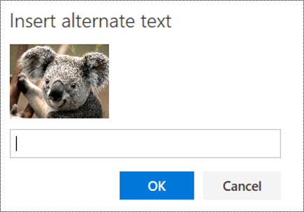 Add alt text to images in Outlook on the web.