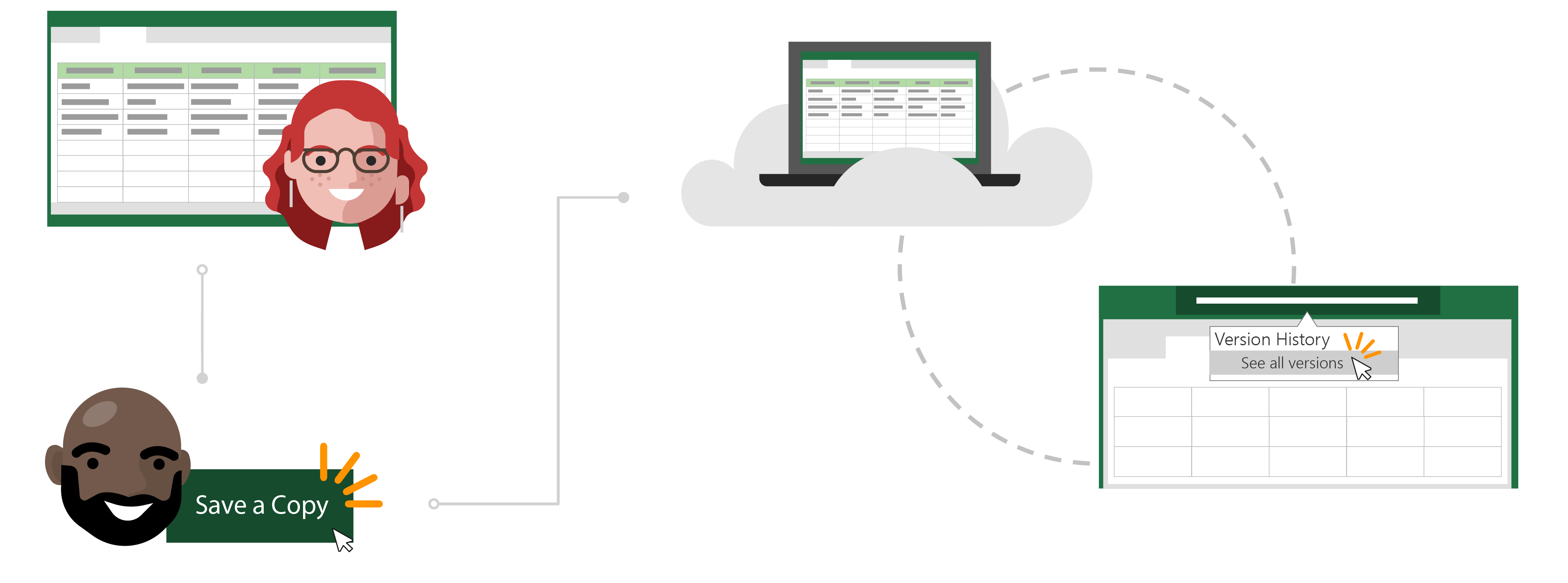 Use an existing file in the cloud as a template for a new file using Save a Copy.