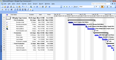 Microsoft Office Tutorials: Track tasks using Project 2007