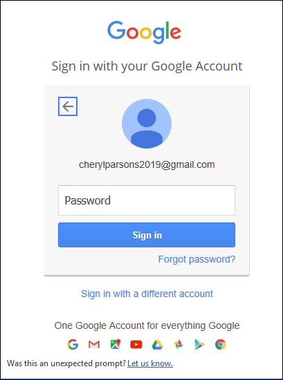 Enter your Gmail password.