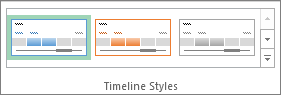 Timeline Styles on the Options tab of the Timeline Tools