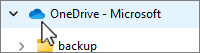 OneDrive folder heading selected