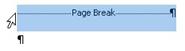 Manual page break in document