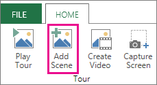 Add Scene to a Power Map tour