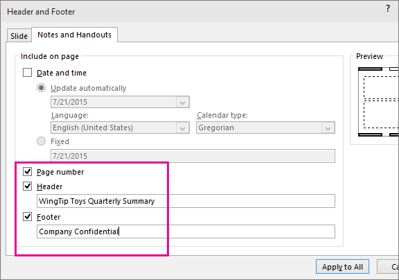 Edit Page Numbering Footers And Headers For Notes Pages In PowerPoint 