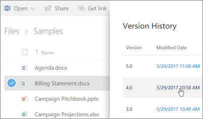 Restore A Previous Version Of A Document In OneDrive For Business ...