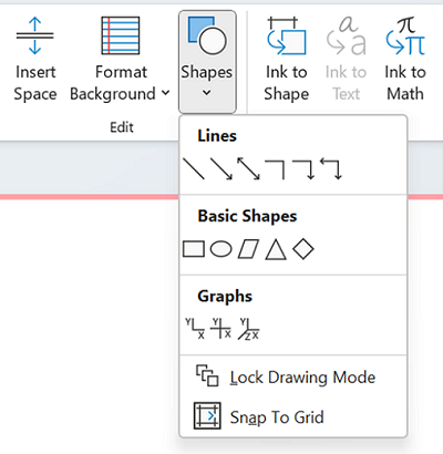 Use shapes library to draw a shape