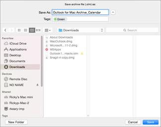 Outlook for mac archive mail