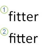 Text with ligatures