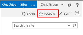 Follow a SharePoint Online site and add the link to your Sites page in Office 365.