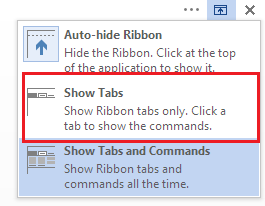 How to show the toolbar in word 2007
