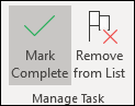 Complete or remove task