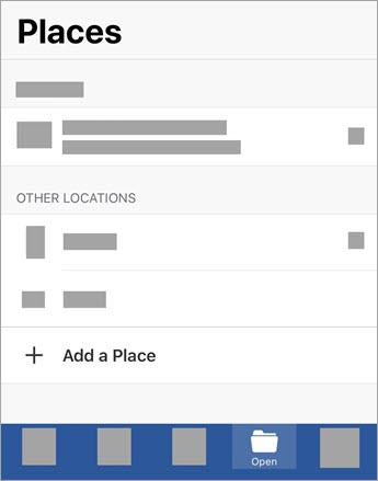 Add a Place screen